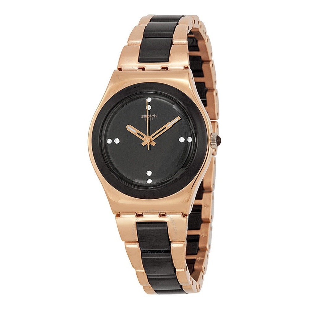 Swatch Rose Pearl Black Stainless Steel Ladies Watch
YLG123G